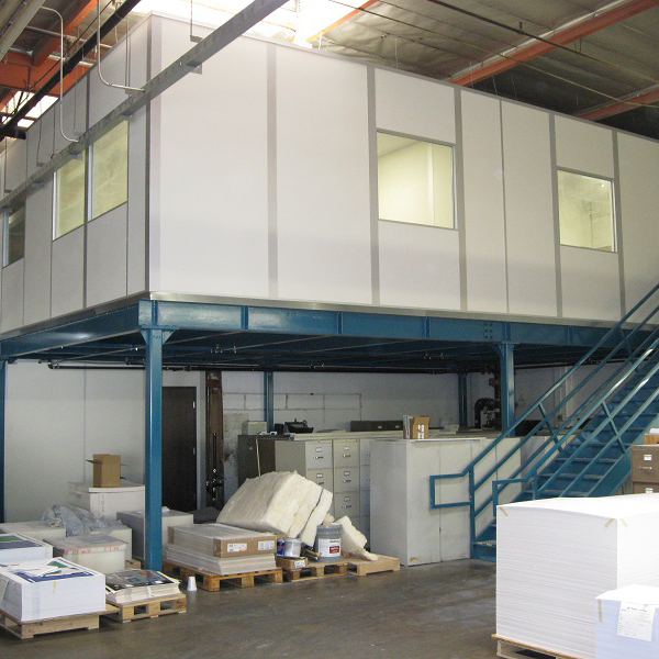 Office with Cargos Storage Mezzanine Racking